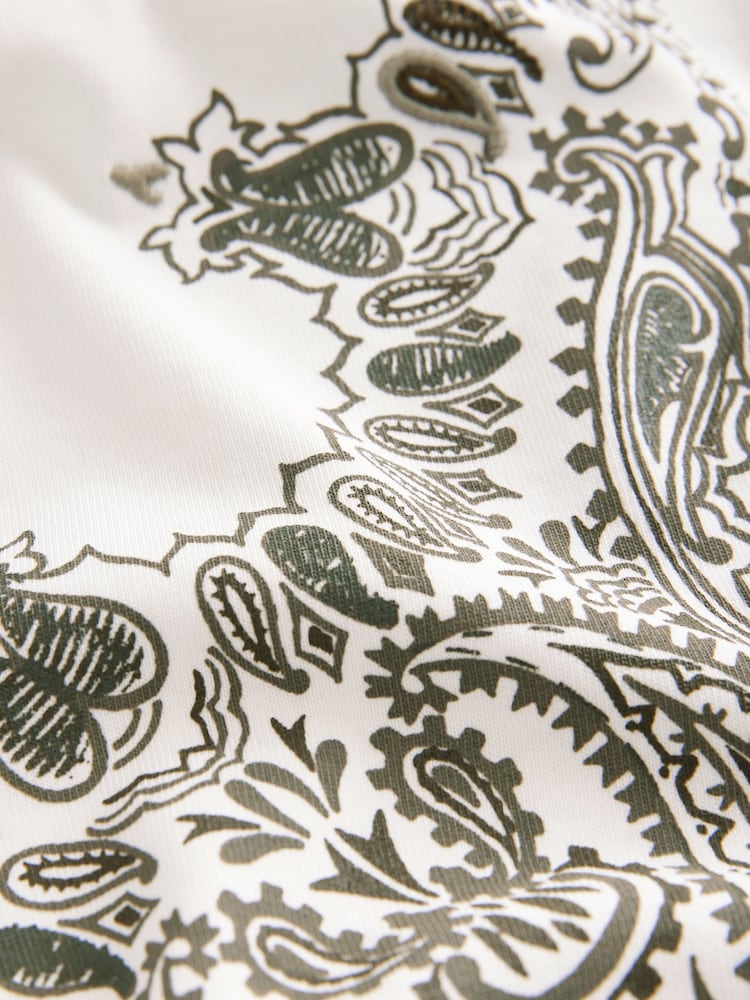 Print Paisley Print Short Sleeve 100% Cotton T-Shirt - Image 8 of 8