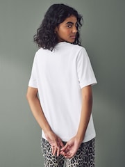 White Milano City Graphic Heavyweight Short Sleeve Crew Neck T-Shirt - Image 4 of 8
