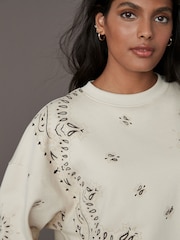 Buttermilk Cotton Rich Long Crew Neck Sweatshirt - Image 5 of 7