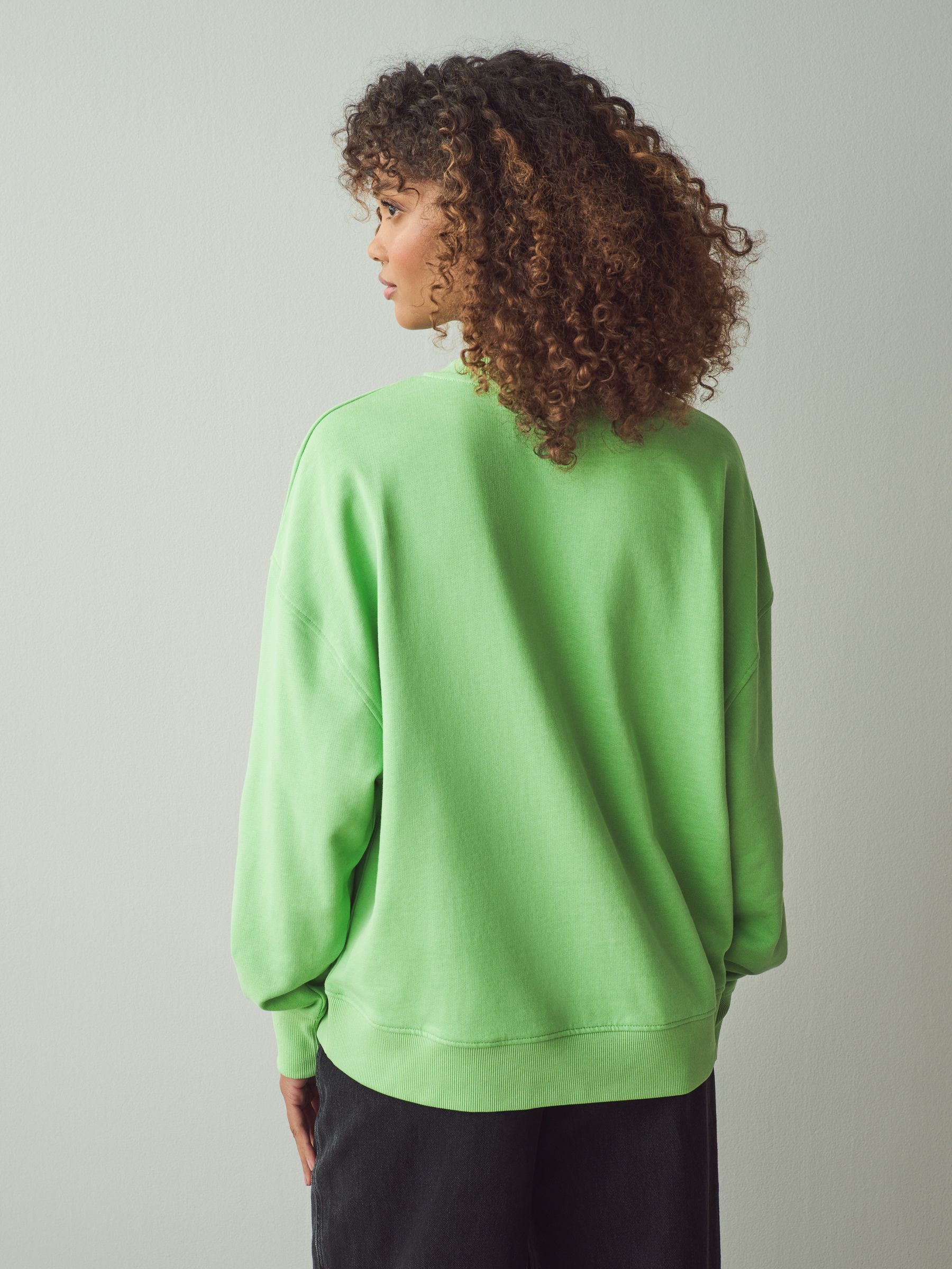 Buy Green Zebra Print Graphic Crewneck 100% Cotton