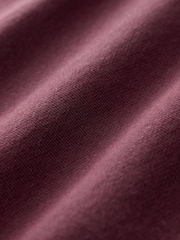 Burgundy Red Hamptons New York Sporty City Graphic Zip Neck Collar 100% Cotton Sweatshirt - Image 11 of 12