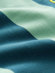 Verde - Relaxed Fit Heavyweight City Graphic Stripe Crew Neck Sweatshirt - Imagen 8 de 8