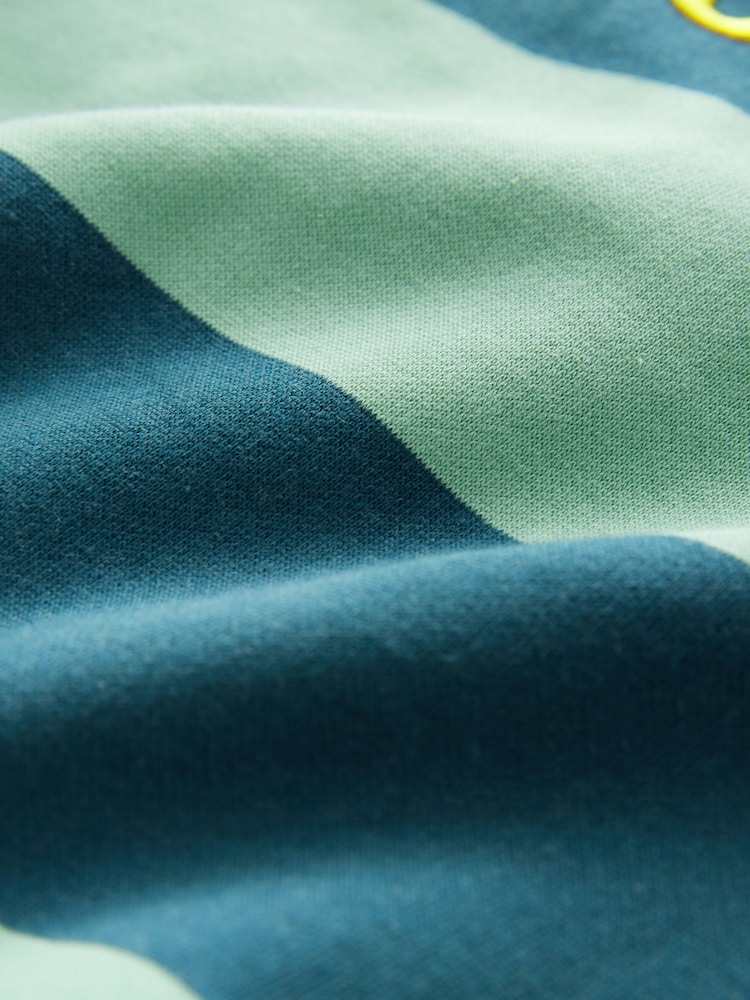 Verde - Relaxed Fit Heavyweight City Graphic Stripe Crew Neck Sweatshirt - Imagen 8 de 8
