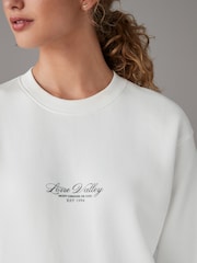 Ecru Relaxed Fit Back City Graphic Crew Neck Sweatshirt - Image 4 of 7