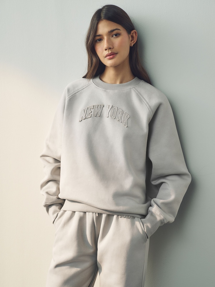 Français Gris - Sweat Raglan Fit Tonal City Graphic Col rond - Image 2 of 9