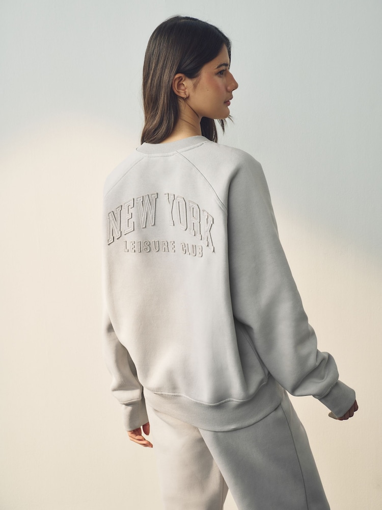 Français Gris - Sweat Raglan Fit Tonal City Graphic Col rond - Image 3 of 9