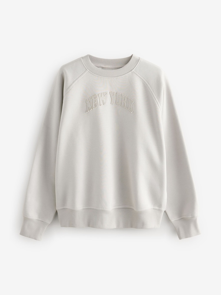 Français Gris - Sweat Raglan Fit Tonal City Graphic Col rond - Image 7 of 9