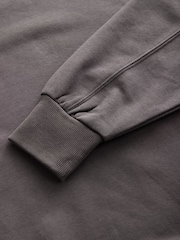 Chocolate Brown Cotton Rich Long Crew Neck Sweatshirt - Image 6 of 7