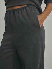 Gris de charbon de bois - Lavé Ample 100% Coton Survêtement - Image 4 de 4
