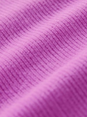 وردي مائل للأرجواني - Micro Corduroy Velvet Soft Touch Relaxed Fit Graphic Crew Neck Sweatshirt - صورة 7 من 7