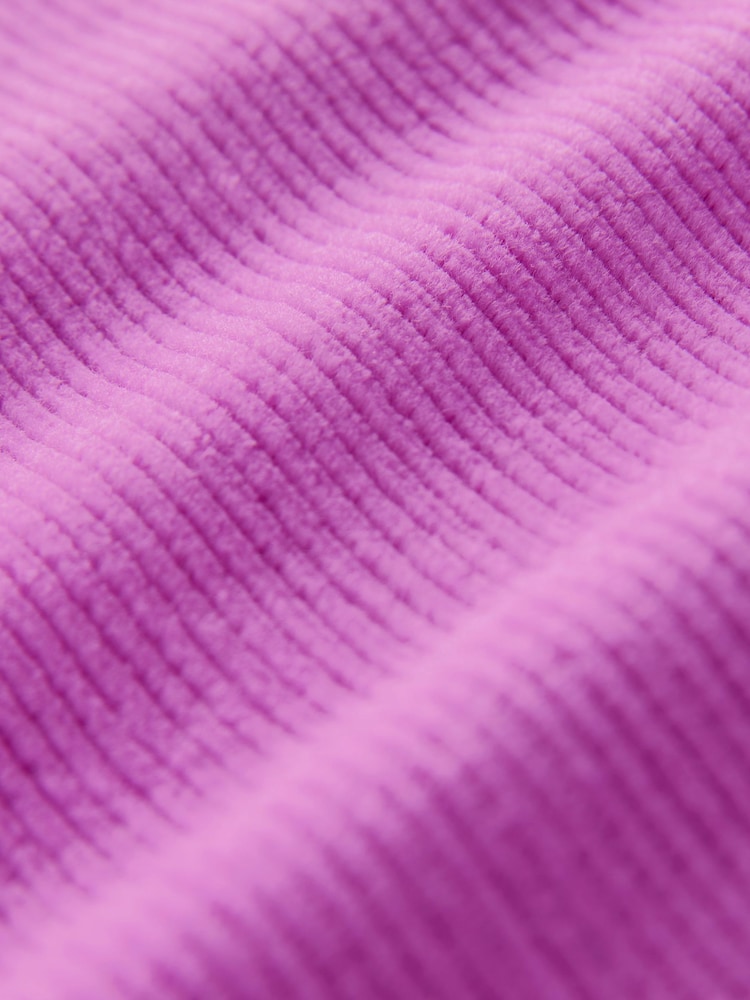 وردي مائل للأرجواني - Micro Corduroy Velvet Soft Touch Relaxed Fit Graphic Crew Neck Sweatshirt - صورة 7 من 7