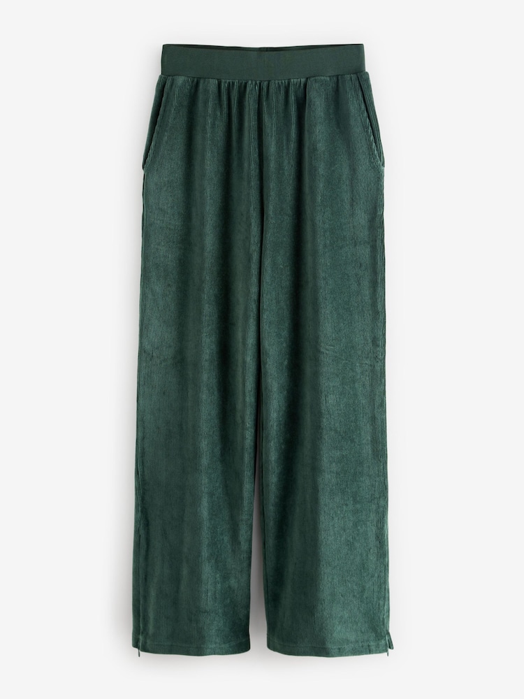 Vert forêt - Micro Corduroy Velvet Touch Graphique Amble Survêtement - Image 6 of 8