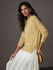 Lime Green Citrus Soft Touch Cosy Seam Crew Neck Jumper - Image 1 of 8