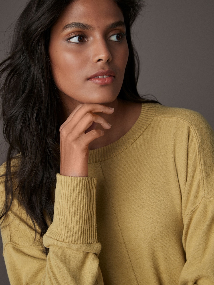 Citron vert citron - Soft Touch Cosy Seam Col rond Pull - Image 5 of 8