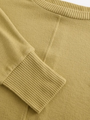 Lime Green Citrus Soft Touch Cosy Seam Crew Neck Jumper - Image 8 of 8