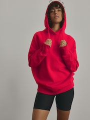 Bright Red Crimson Active Longline Overhead Hoodie - Image 1 of 8
