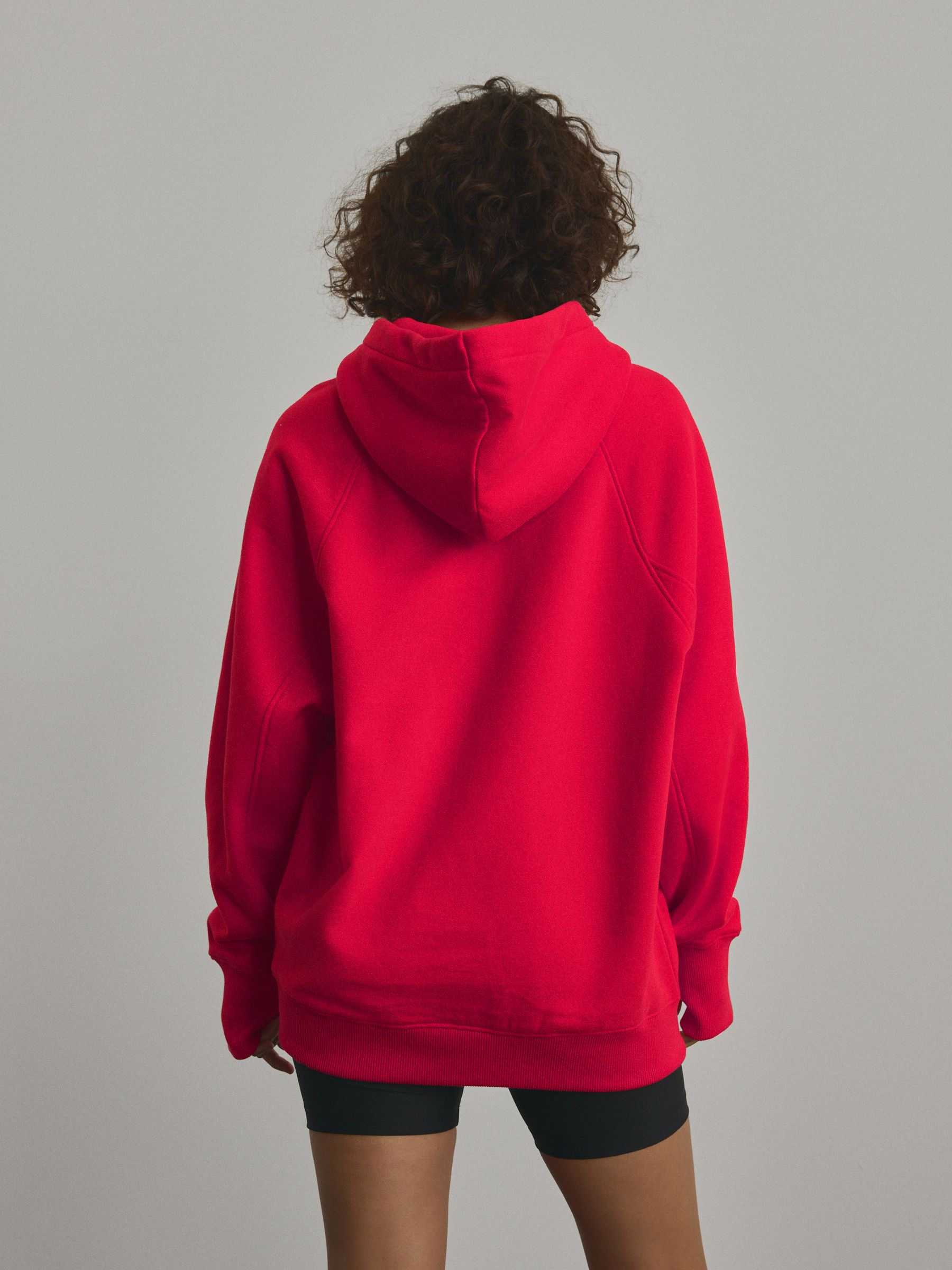 Buy Bright Red Crimson Active Longline Overhead Hoodie from