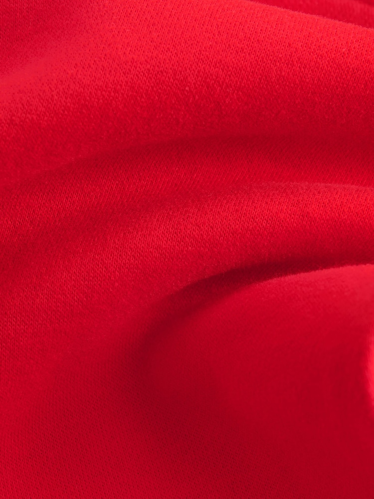 Bright Red Crimson Active Longline Overhead Hoodie - Image 7 of 8
