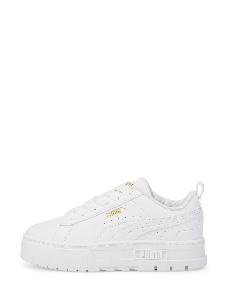 Puma White Kids Mayze Unisex Trainers - Image 1 of 6