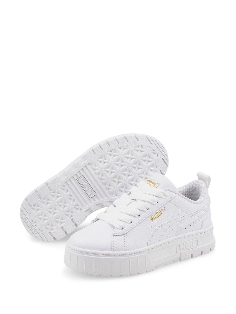 Puma White Kids Mayze Unisex Trainers - Image 6 of 6