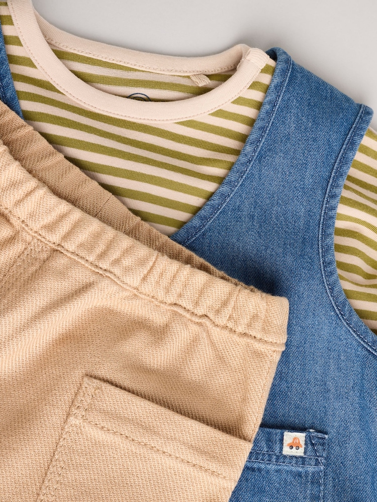 Verde/Neutru - Set Bebeluș Gilet și Pantaloni 3 Pieces (0ms-2yrs) - Image 14 of 18