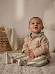 Rayas neutras - 100% Cotton Baby Shirt and Trousers Set 3 Piece (0mths-2yrs) - Imagen 14 de 17