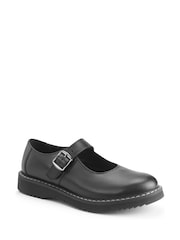 Start-Rite Embrace Chunky Mary Jane Leather School Black Shoes - Image 3 of 6