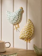 Set of 2 Multi Pat and Peggy Chicken Ceramic Wall Plaques - Image 2 of 5