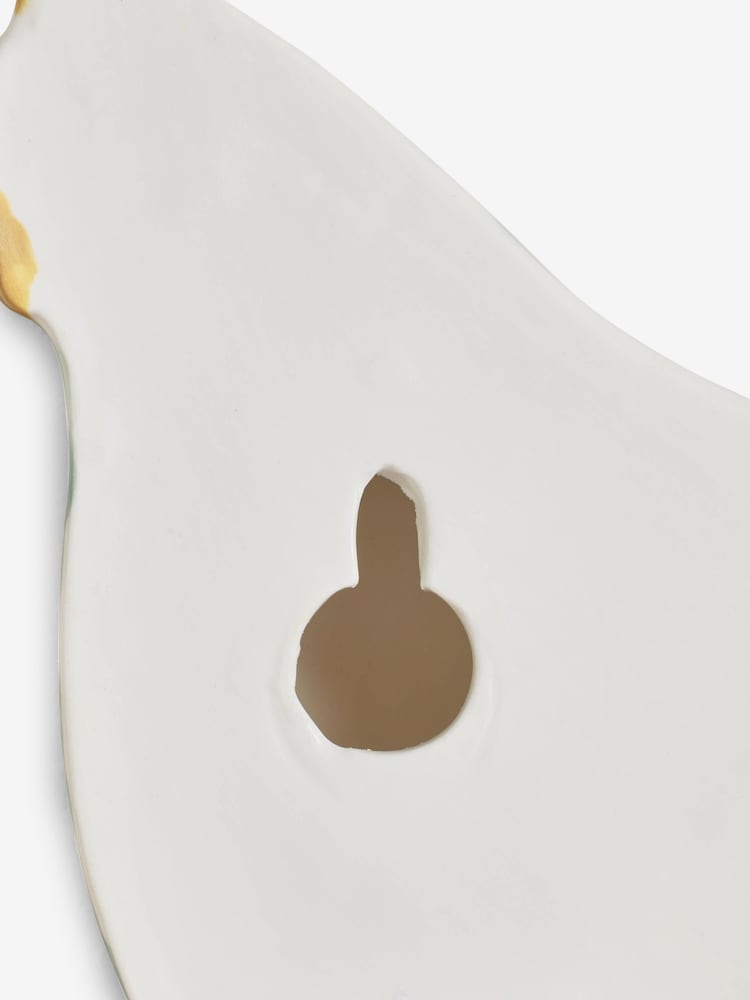 Set of 2 Multi Pat and Peggy Chicken Ceramic Wall Plaques - Image 5 of 5