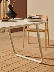 MADE.COM White Dwyer Ceramic Marble 6 Seater Fixed Dining Table - Image 3 of 5