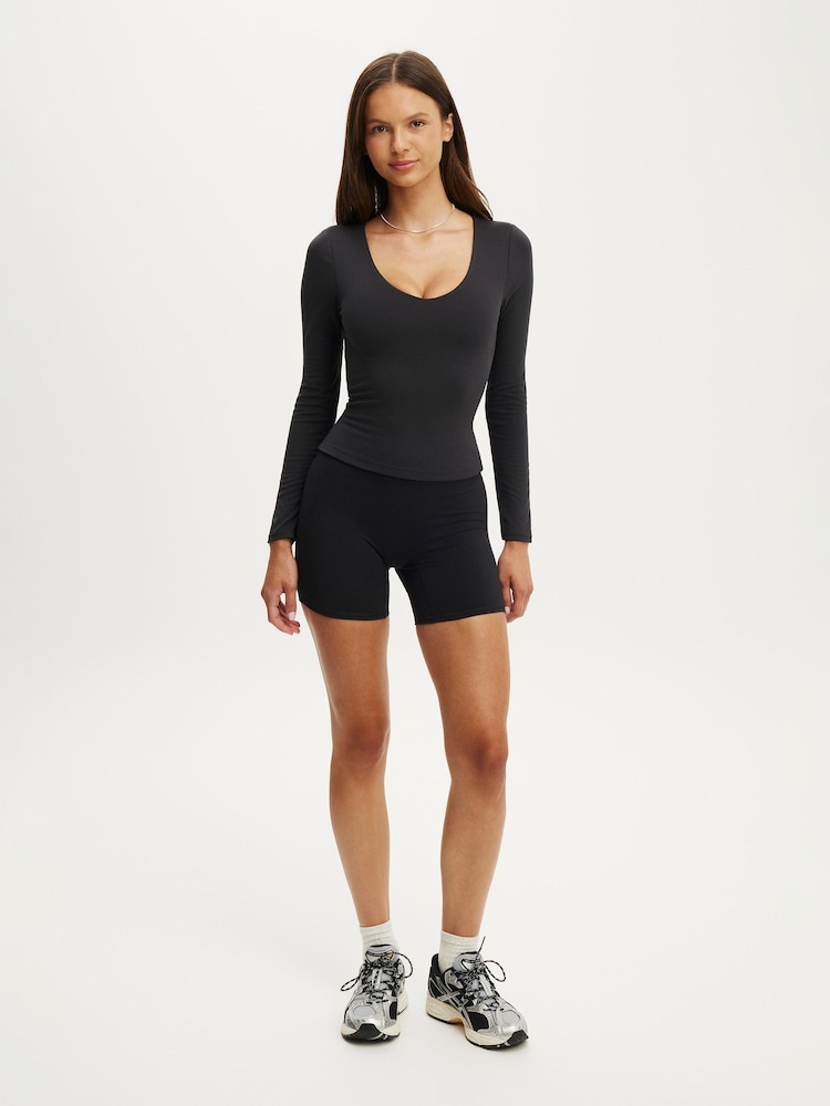 Cotton On Black Ultra Soft Scoop Neck Long Sleeve Top - Image 4 of 4 Cotton On Black Ultra Soft Scoop Neck Long Sleeve Top - Image 4 of 4