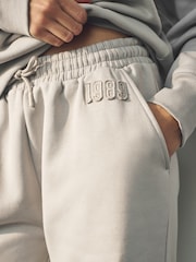 French Grey Wide Leg Tonal City Graphic Joggers - Image 4 of 7