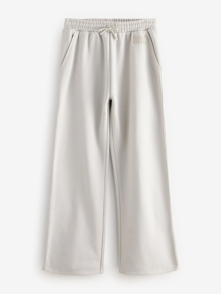 French Grey Wide Leg Tonal City Graphic Joggers - Image 5 of 7