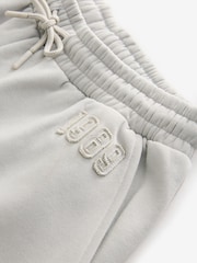 French Grey Wide Leg Tonal City Graphic Joggers - Image 6 of 7