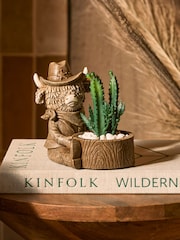 Natural Hamish The Highland Cowboy Artificial Cactus Ornament - Image 1 of 4
