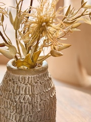 Natural Artificial Wild Thistle Arrangement in Textured Ceramic Pot - Image 3 of 6