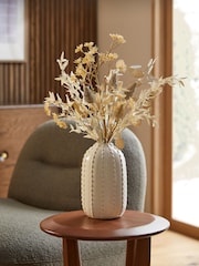 Natural Artificial Dried Arrangement in a Ceramic Bobble Vase - Image 1 of 4