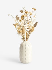 Natural Artificial Dried Arrangement in a Ceramic Bobble Vase - Image 3 of 4