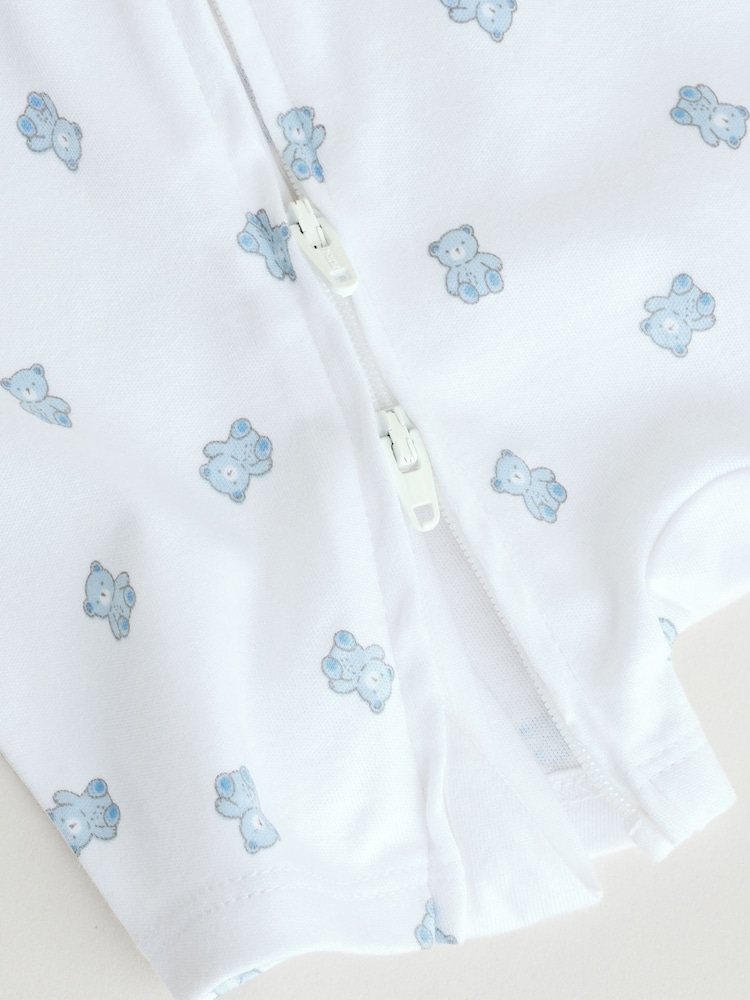 Blue Two Way Zip Baby Rompers 3 Pack (0mths-3yrs) - Image 12 of 12