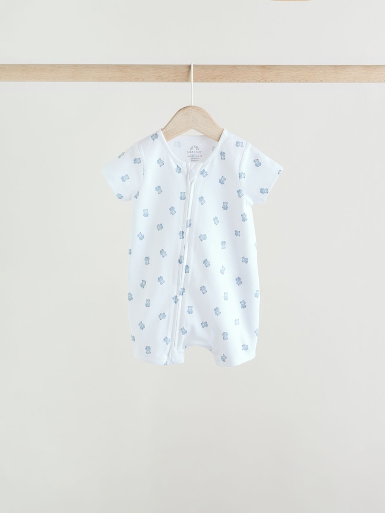 Blau - Baby-Strampler mit Zwei-Wege-Reißverschluss im 3er Pack (0 Monate bis 3 Jahre) - Image 3 of 12