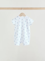 Blue Two Way Zip Baby Rompers 3 Pack (0mths-3yrs) - Image 4 of 12