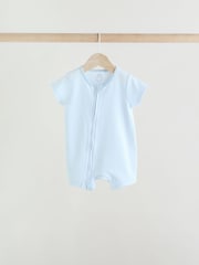 Blue Two Way Zip Baby Rompers 3 Pack (0mths-3yrs) - Image 5 of 12