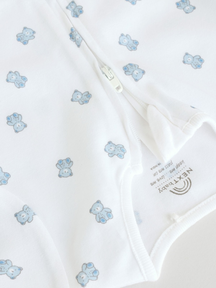 Blau - Baby-Strampler mit Zwei-Wege-Reißverschluss im 3er Pack (0 Monate bis 3 Jahre) - Image 9 of 12