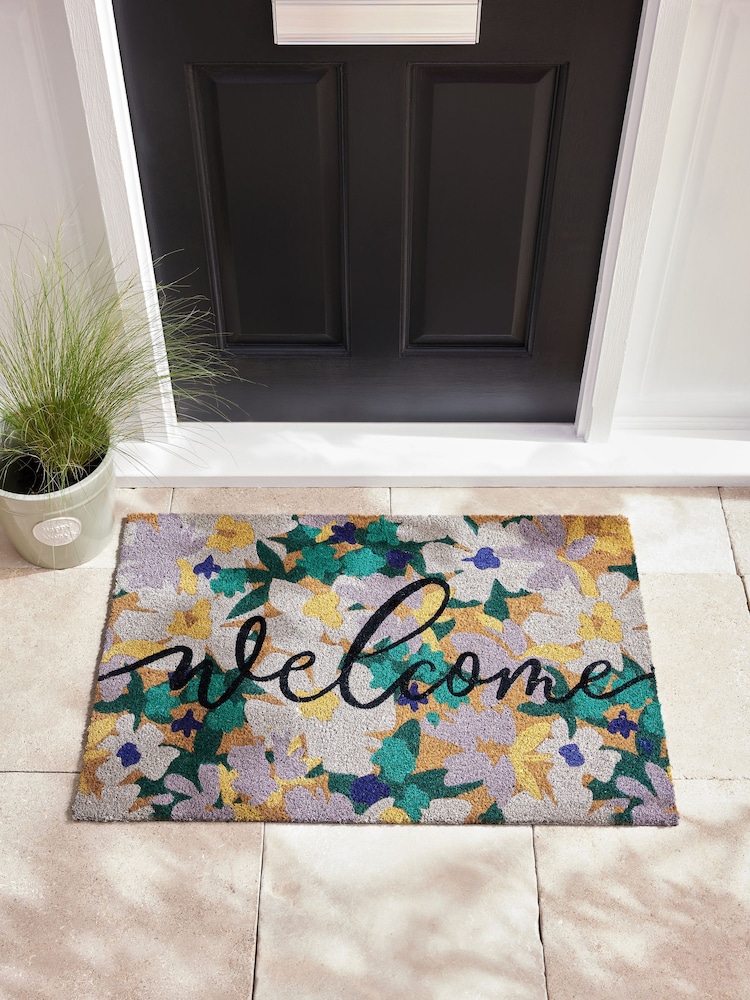 Welcome Floral Doormat - صورة 2 من 5 Welcome Floral Doormat - صورة 2 من 5