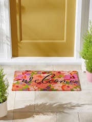 Pink Floral Coir Doormat - Image 3 of 7