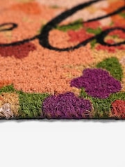Pink Floral Coir Doormat - Image 6 of 7