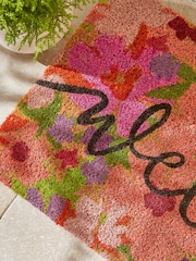 Pink Floral Coir Doormat - Image 7 of 7