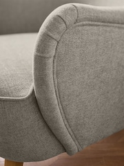 Brushed Weave Light Grey Larson Highback Armchair - Image 2 of 11