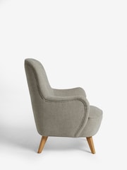 Brushed Weave Light Grey Larson Highback Armchair - Image 8 of 11