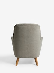Brushed Weave Light Grey Larson Highback Armchair - Image 9 of 11